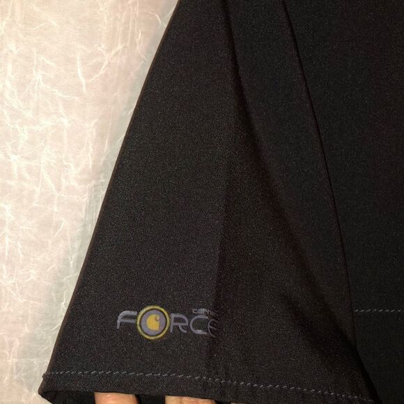 carhartt M Force Stretch Black Blue Scrub Top - Picture 8 of 15